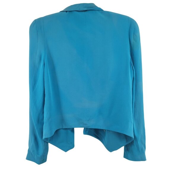 Rebecca Minkoff Turquoise 100% Silk Becky Jacket Medium New w/ Flaw $328 Retail - Picture 9 of 9